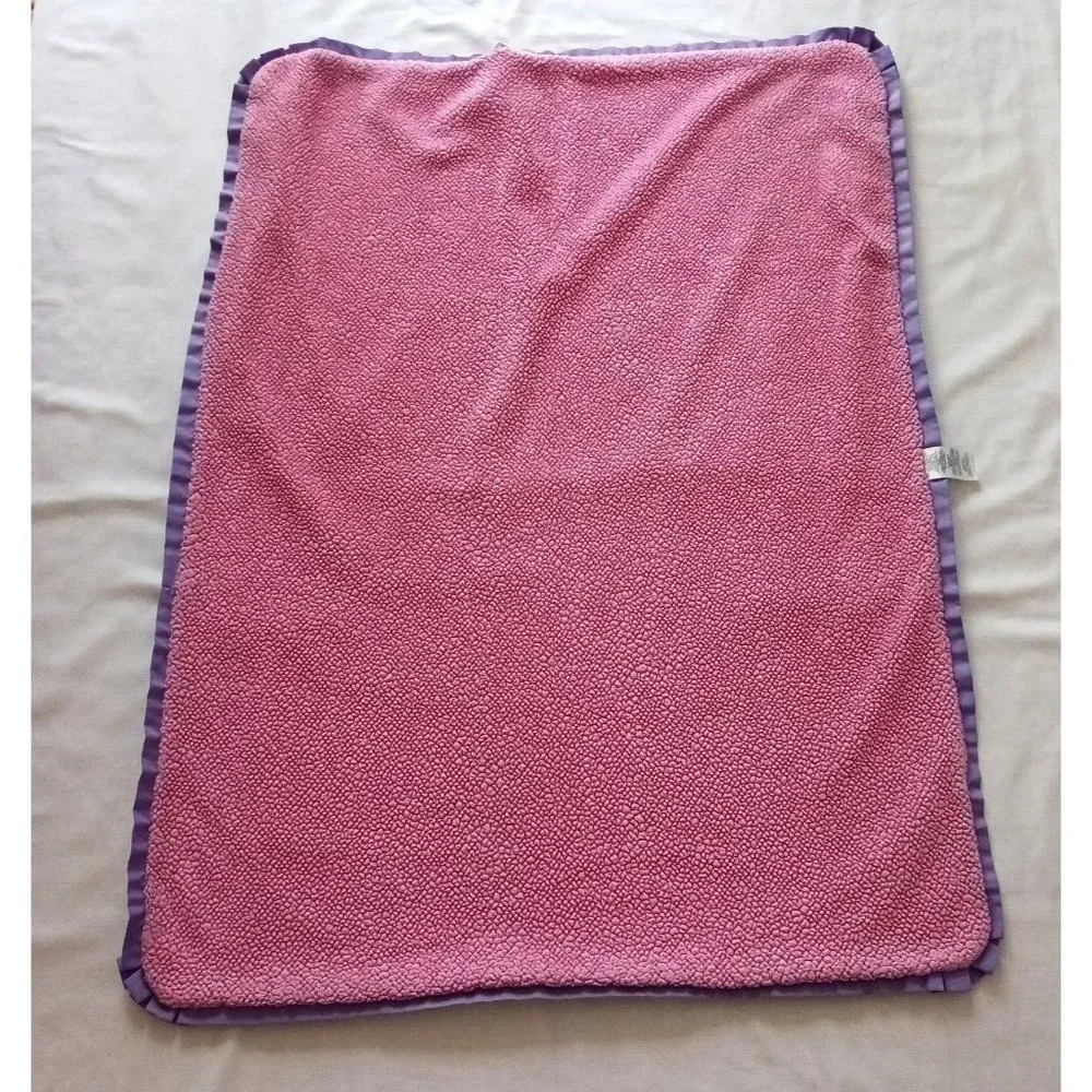 CARTER'S COZY SECURITY BABY BLANKET LOVEY POLKA DOT‎ PURPLE PINK 30 x 40